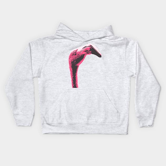 Funny Flamingo Kids Hoodie by boholoc0